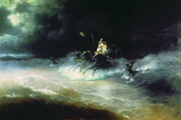 ポセイドンの海の旅 1894 ロマンチックなイワン・アイヴァゾフスキー ロシア Oil Paintings